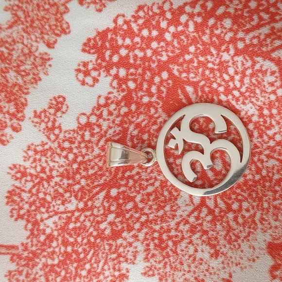 NWOT OM Silver Pendant . - Picture 1 of 6